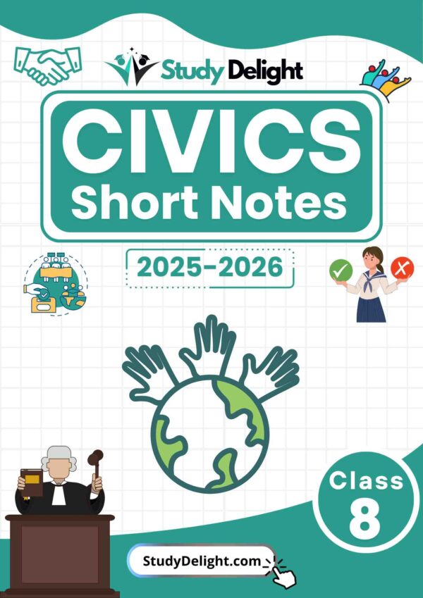 Class 8 Civics Short Notes 2025-2026 | Digital eBook (PDF)