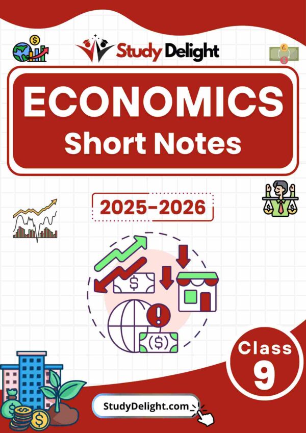 Class 9 Economics Short Notes 2025-2026 | Digital eBook (PDF)