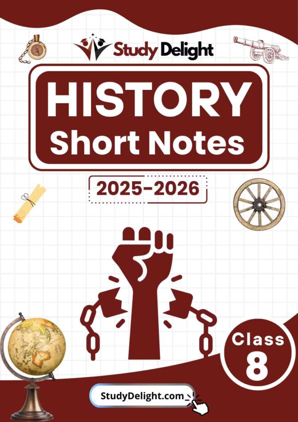 Class 8 History Short Notes 2025-2026 | Digital eBook (PDF)