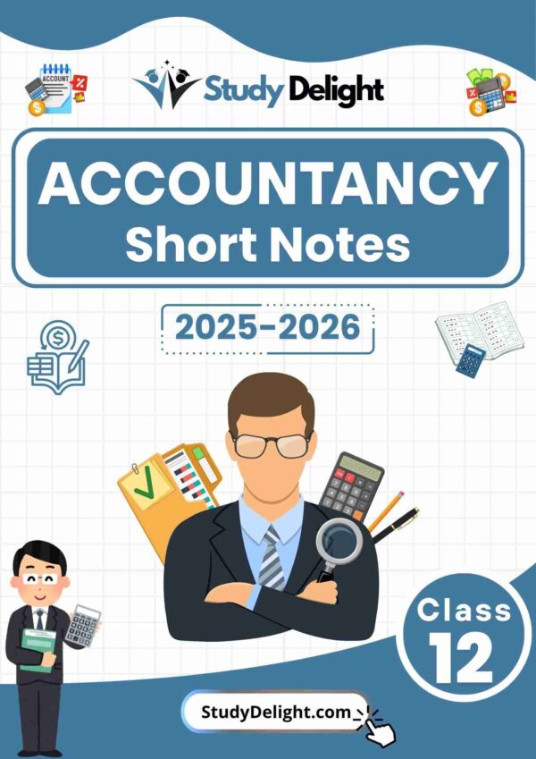 Class 12 Accountancy Short Notes 2025-2026 | Digital eBook (PDF)
