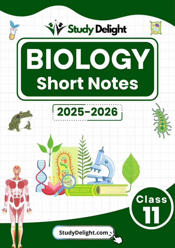 Class 11 Biology Short Notes 2025-2026 | Digital eBook (PDF)