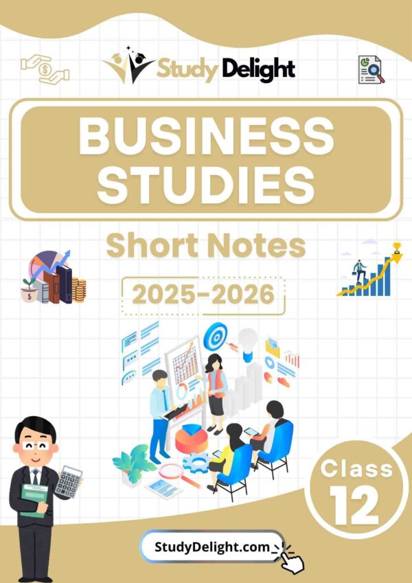 Class 12 Business Studies Short Notes 2025-2026 | Digital eBook (PDF)
