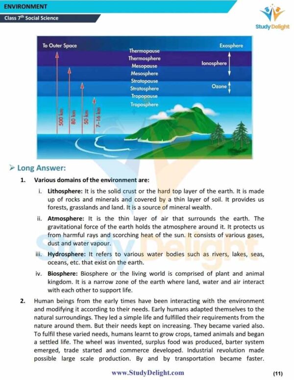 Class 7 Geography Short Notes 2025-2026 | Digital eBook (PDF)