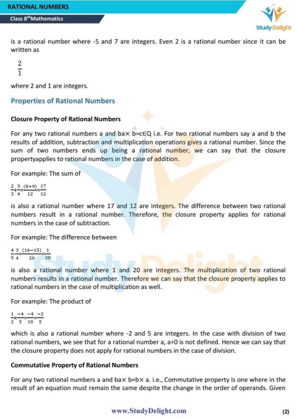 Class 8 Math Short Notes 2025-2026 | Digital eBook (PDF)