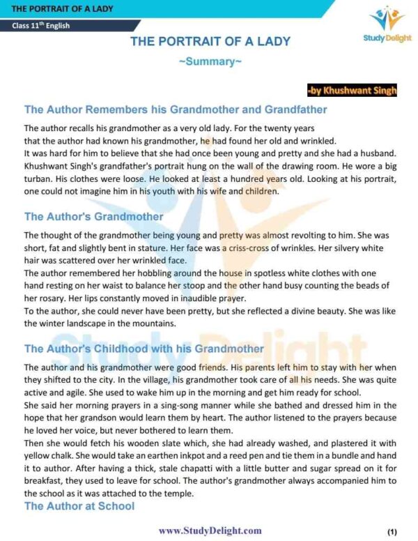 Class 11 English (Hornbill) Short Notes 2025-2026 | Digital eBook (PDF)