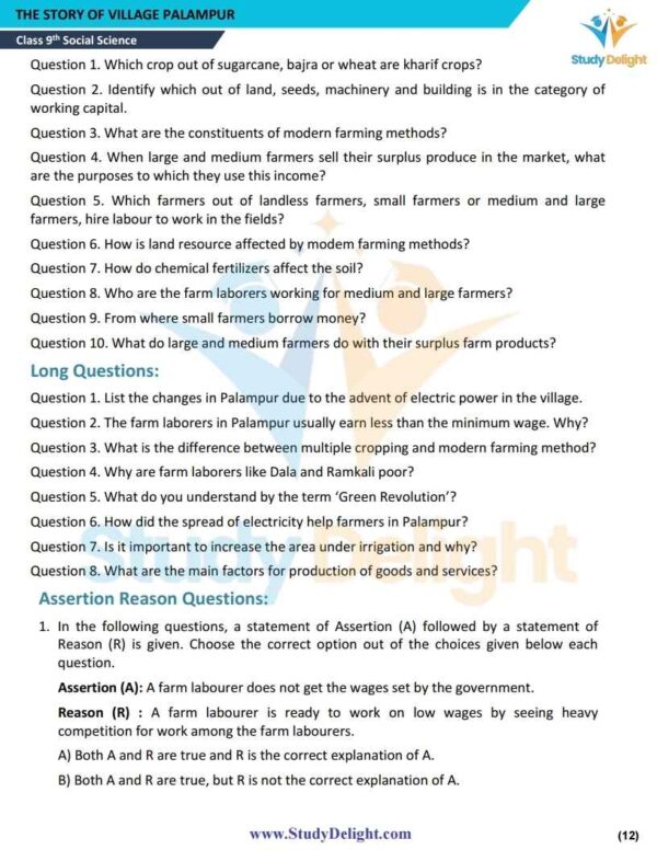 Class 9 Economics Short Notes 2025-2026 | Digital eBook (PDF)