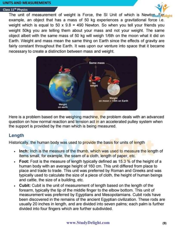 Class 11 Physics Short Notes 2025-2026 | Digital eBook (PDF)