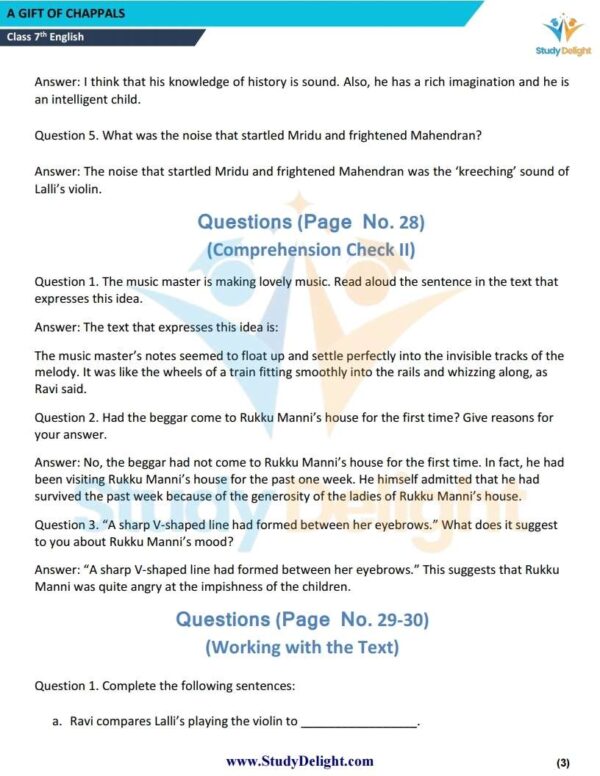 Class 7 English Short Notes 2025-2026 | Digital eBook (PDF)