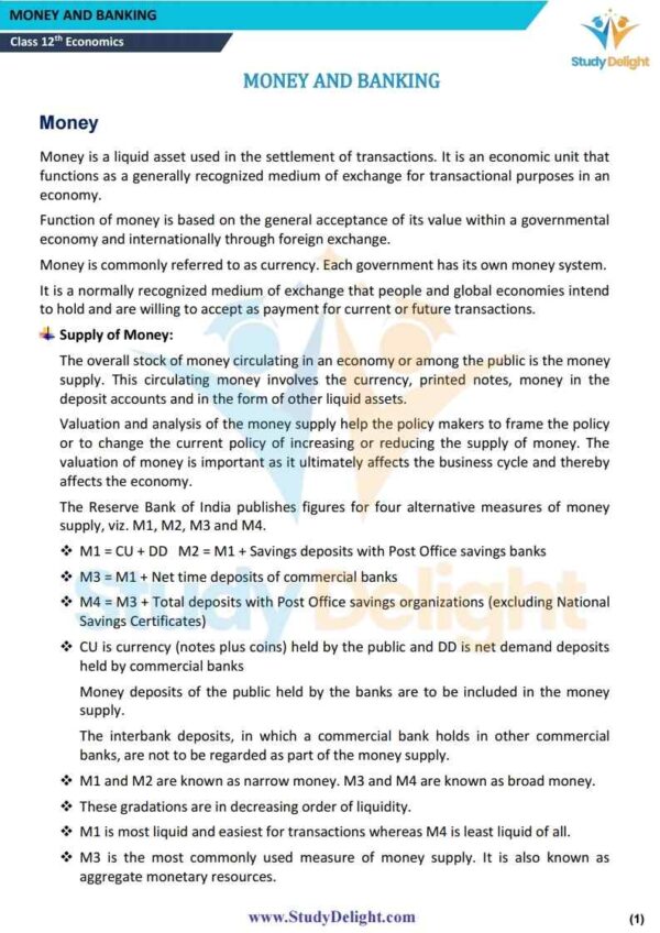 Class 12 Economics: Macro Economics Short Notes 2025-2026 | Digital eBook (PDF)