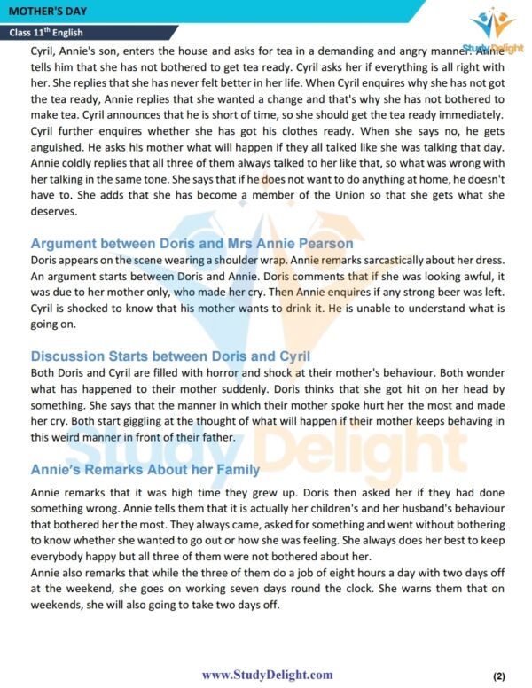 Class 11 English (Snapshots) Short Notes 2025-2026 | Digital eBook (PDF)