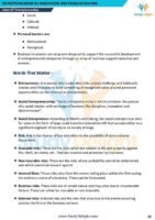 Class 11 Entrepreneurship Short Notes 2025-2026 | Digital eBook (PDF)