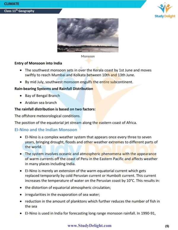 Class 11 Geography: India Physical Environment Short Notes 2025-2026 | Digital eBook (PDF)