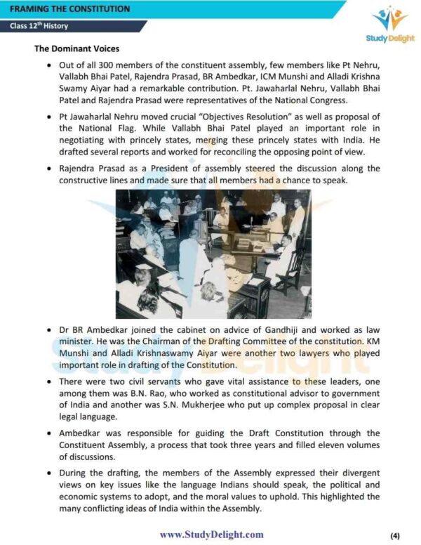 Class 12 History Short Notes 2025-2026 | Digital eBook (PDF)