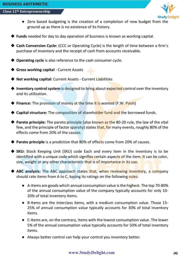 Class 12 Entrepreneurship Short Notes 2025-2026 | Digital eBook (PDF)