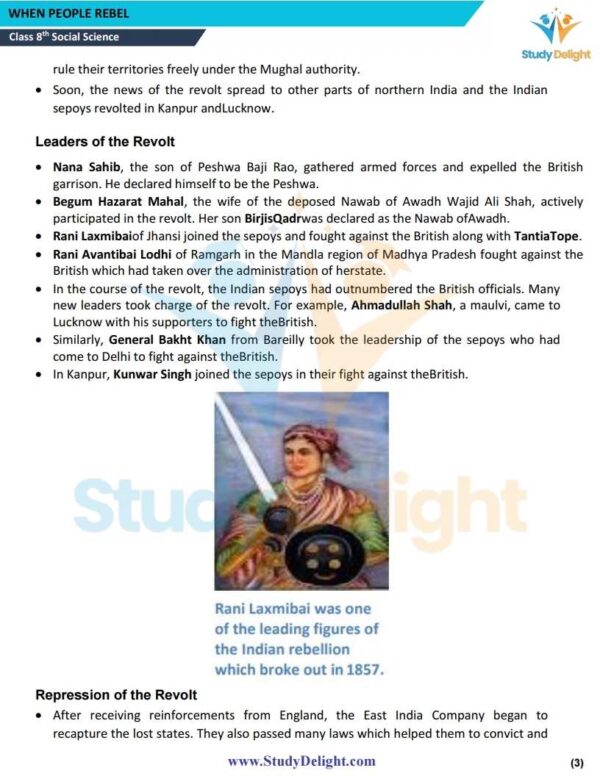 Class 8 History Short Notes 2025-2026 | Digital eBook (PDF)