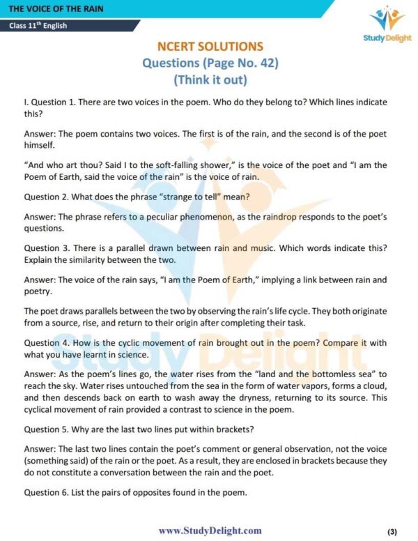 Class 11 English (Hornbill) Short Notes 2025-2026 | Digital eBook (PDF)