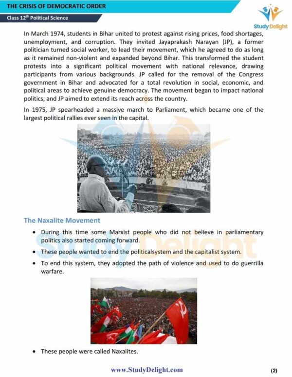 Class 12 Political Science: Politics in India Since Independence Short Notes 2025-2026 | Digital eBook (PDF)