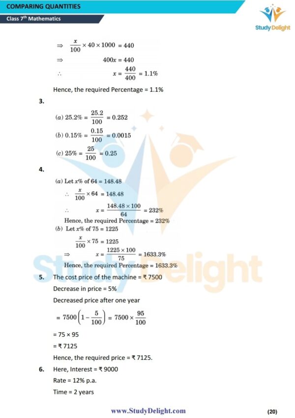 Class 7 Math Short Notes 2025-2026 | Digital eBook (PDF)