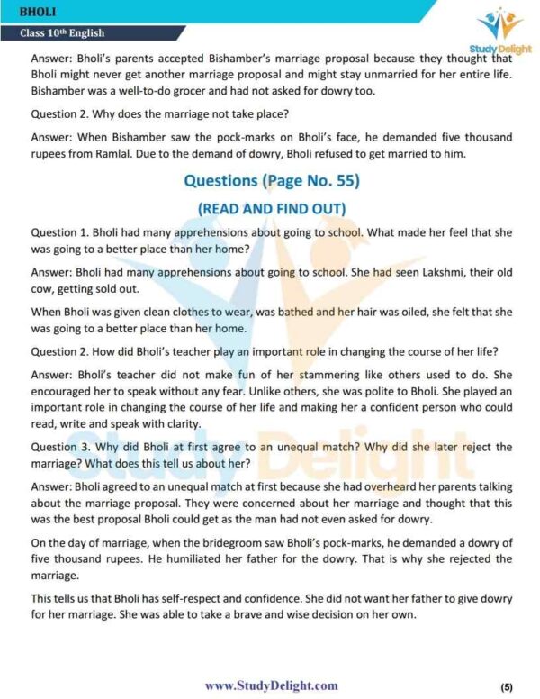 Class 10 English (Foot Prints Without Feet) Short Notes 2025-2026 | Digital eBook (PDF)