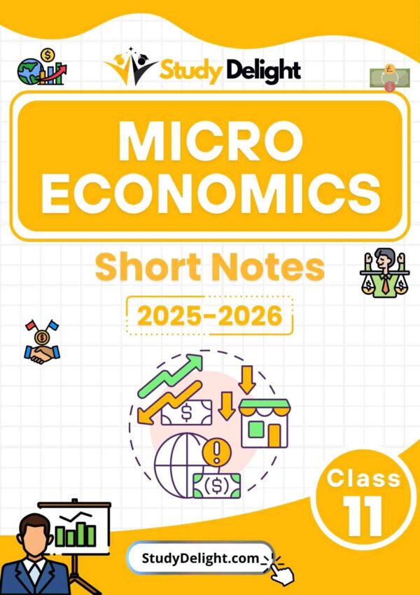 Class 11 Economics: Micro Economics Short Notes 2025-2026 | Digital eBook (PDF)
