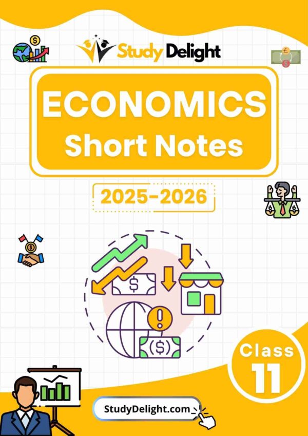 Class 11 Economics: Statistics for Economics Short Notes 2025-2026 | Digital eBook (PDF)