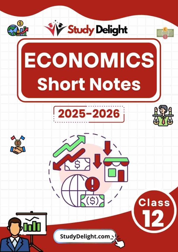Class 12 Economics Short Notes 2025-2026 | Digital eBook (PDF)