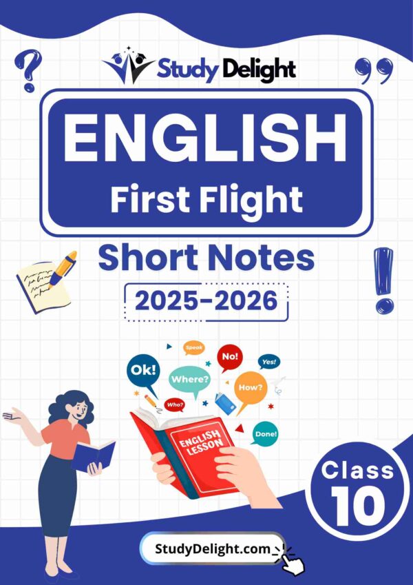 Class 10 English (First Flight) Short Notes 2025-2026 | Digital eBook (PDF)