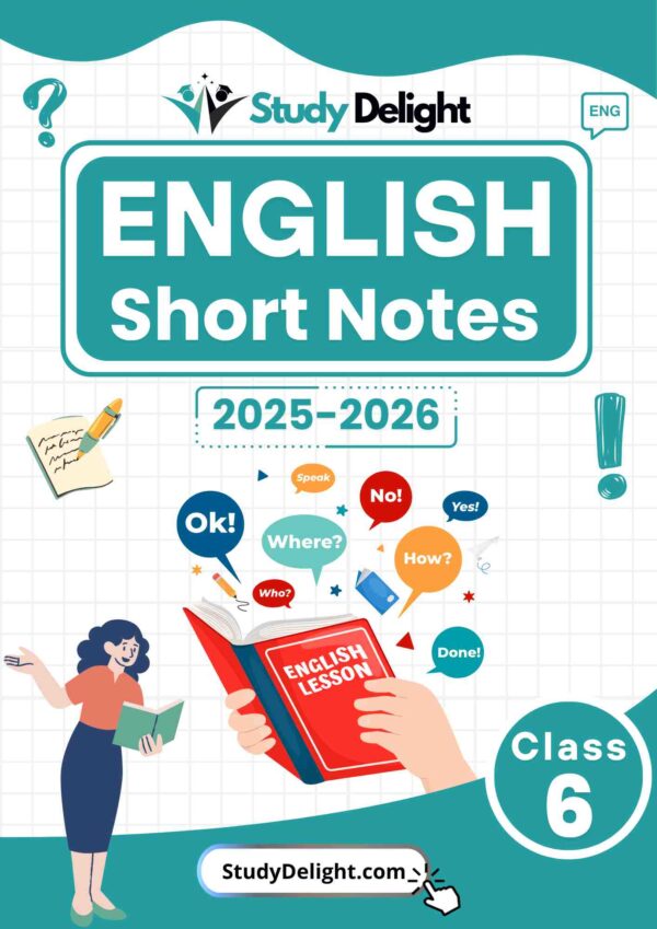 Class 6 English Short Notes 2025-2026 | Digital eBook (PDF)