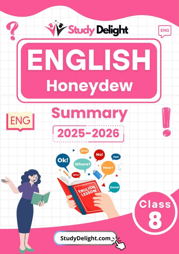 Class 8 English Short Notes 2025-2026 | Digital eBook (PDF)