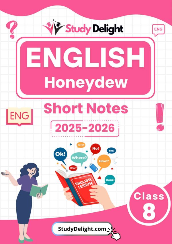 Class 8 English Short Notes 2025-2026 | Digital eBook (PDF)