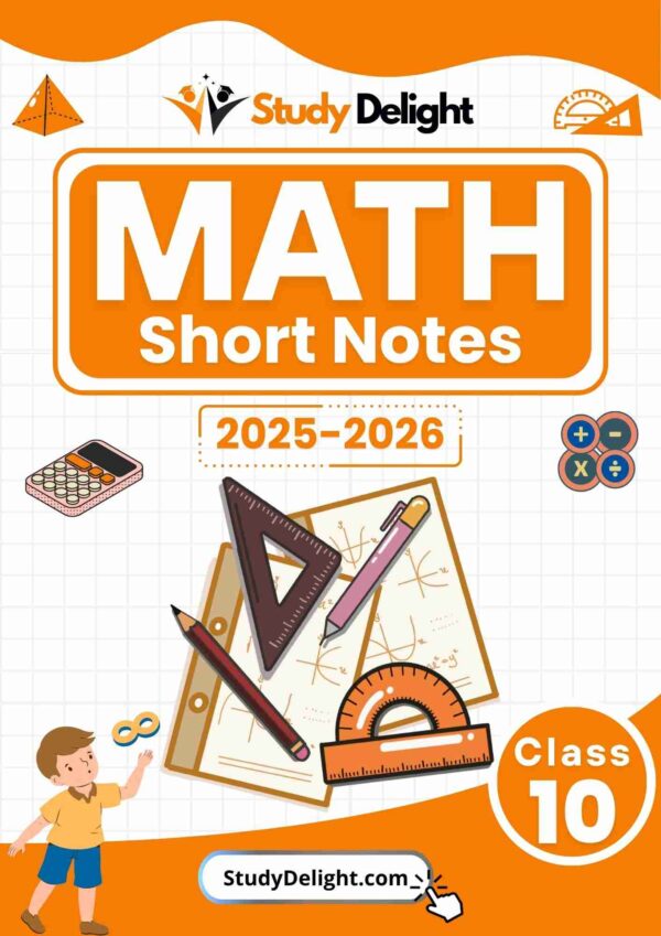Class 10 Math Short Notes 2025-2026 | Digital eBook (PDF)