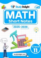 Class 11 Math Short Notes 2025-2026 | Digital eBook (PDF)