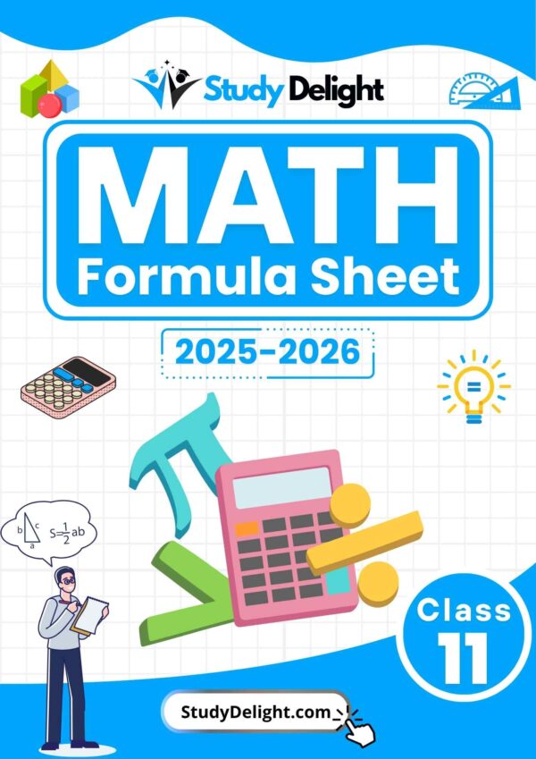 Class 11 Math Formula Sheet 2025-2026 | Digital eBook (PDF)