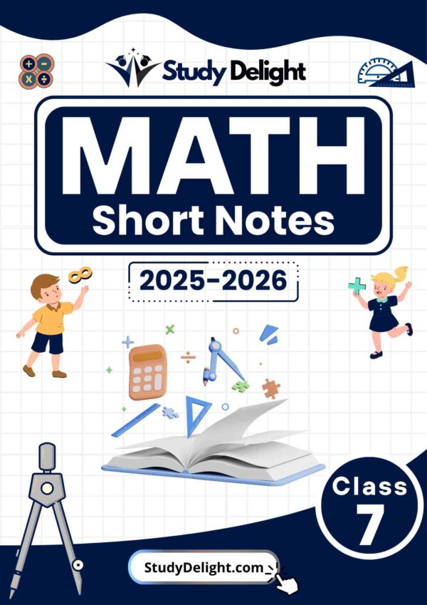 Class 7 Math Short Notes 2025-2026 | Digital eBook (PDF)