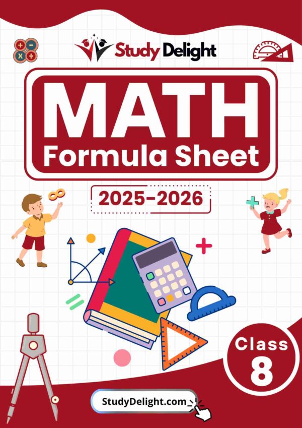 Class 8 Math Short Notes 2025-2026 | Digital eBook (PDF)