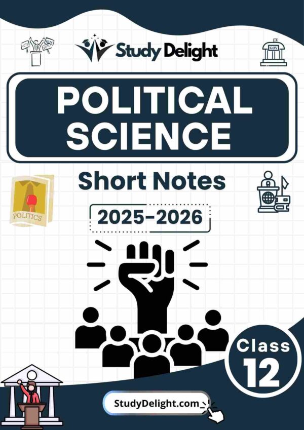 Class 12 Political Science Short Notes 2025-2026 | Digital eBook (PDF)