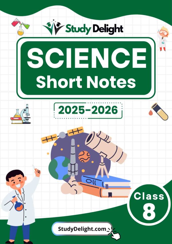 Class 8 Science Short Notes 2025-2026 | Digital eBook (PDF)