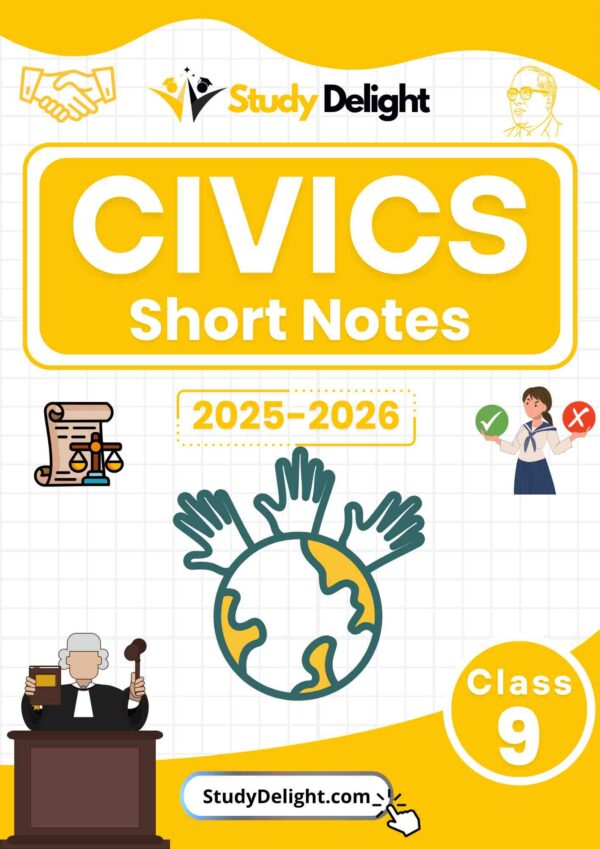 Class 9 Civics Short Notes 2025-2026 | Digital eBook (PDF)