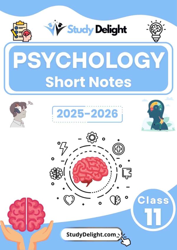 Class 11 Psychology Short Notes 2025-2026 | Digital eBook (PDF)