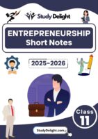 Class 11 Entrepreneurship Short Notes 2025-2026 | Digital eBook (PDF)